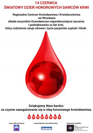 14 czerwca Światowy Dzień Honorowych Dawców Krwi