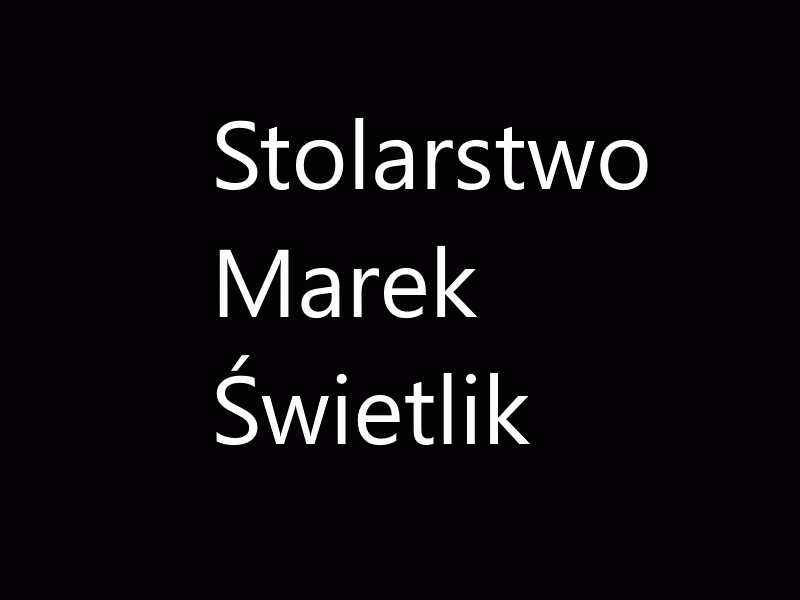 Marek Świetlik Warsztat Stolarski